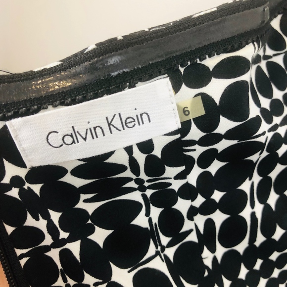 [Calvin Klein] Black/White Strapless Dress - Picture 5 of 7